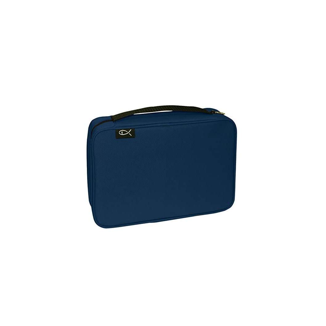 Divinity Boutique Bible Cover Basic Navy - Large (21431) | Fits Bibles up to 6.875" x 9.75" x 2.25"