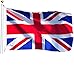 G128 United Kingdom UK Flag British Union Jack Flag Great Britain Flag British National Flag 3x5ft Printed Quality Polyester Brass Grommets Double Stitched primary