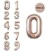 AULE 40 Inch Big Rose Gold Foil Mylar Number Balloons for Women 60th Birthday Party Decorations Giant Happy 60 Anniversary Party Decor