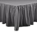 Brielle Home Stream Essentials Bed Skirt, King, Grey