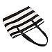 Fashion Big Striped Plaid Ladies Handbags Shoulder Bags Clutches Women Bag (Black)
