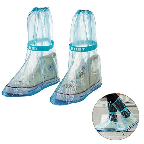 FOONEE Waterproof Rain Boot Shoe Cover Overshoes, Reusable Snow Shoe Covers & Binding with High Tube Overshoes for Men/Women/Children