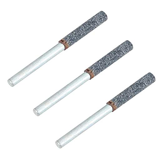 Haofy 3Pcs 4mm 5/32in Burr Grinding Stone File, Chainsaw Sharpener Burr Stone File, Chainsaw Sharpener for Rotating Tool