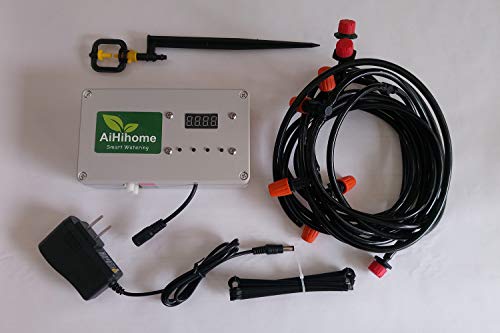 AiHihome Automatic Watering System Indoor Plant Auto Watering - By DIY Timer Irrigation Controller Watering for Garden Flower Plant