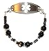 Hidden Hollow Beads 6.5 or 5.5 inch Women's Medical Alert ID Interchangeable Replacement Bracelet, Identification vital info tag