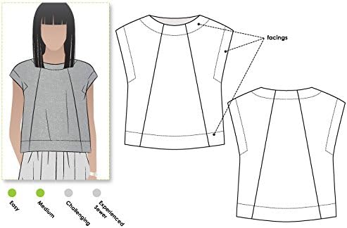 ARC Style Sewing Pattern - Ethel Designer Top (Sizes 04-16) - Click for Other