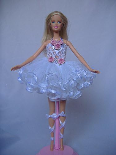Nokweeman Ballerina Style Barbie Doll Dress (White)