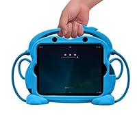 CHIN FAI iPad 2 3 4 Case for Kids, Child Proof Silicone Protective Car Case Cute Monkey Handle Stand Cover for Apple iPad 2nd 3rd 4th Generation (Blue)