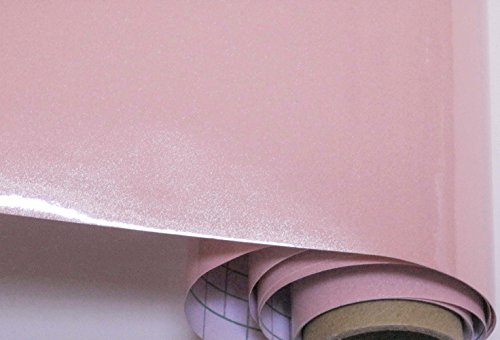 9.8 Feet Glossy Pearl Pink Contact Paper Peel and Stick Shelf Paper for countertops Drawer and Shelf Liner