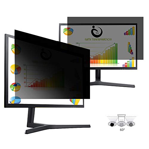 CLKJ 25.5inch (Diagonally Measured) Widescreen 16:10 Ratio Computer Privacy Screen Filter for Desktop LCD Monitor Display, Anti-Glare, Anti-Scratch Protector Film,21.65×13.53inch(550.1mm x 343.8mm)