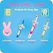 MAM Massaging Baby Toothbrush, Gum Cleaner and Massager with Brushy The Bear Character, Interactive App, for Boys 3+ Months, Blue