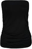 WearAll Plus Size Women's Plain Bandeau Top