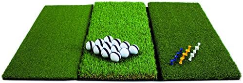 Rukket Tri-Turf Golf Hitting Mat Attack | Portable Driving, Chipping, Training Aids for Backyard with Adjustable Tees and Foam Practice Balls Rukket Tri-Turf Golf Hitting Mat Attack | Portable Driving, Chipping, Training Aids for Backyard with Adjustable Tees and Foam Practice Balls