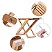 Furniture Life Squatting Toilet Stool, Folding Bamboo Wood Squat Stools, Ultra Portable & Eco Friendly, Free Travel Bag Included, Bathroom Foot Stool (One Pair)