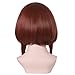 ColorGround Medium Long Brown Anime Cosplay Wig Cut Bangs
