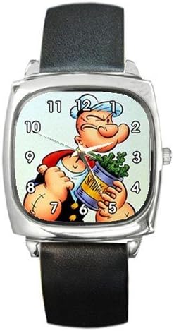 Popeye the Sailor Man Classic Cartoon Square Metal Watch