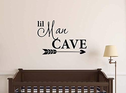 Imposing Design Lil Man Cave 23 X 16 Vinyl Wall Quote Decal Nursery Baby Calligraphy Sticker Art Decor Motivational Inspirational Sticker Decorative Lettering Love Arrow Hearts