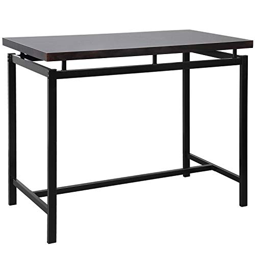 Dining Table Set, Rockjame 5 Piece Counter Height Pub Table Set with 4 Chairs for The Bar, Breakfast Nook, Kitchen Room, Dining Room and Living Room (Espresso) - Thumbnail 4