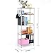 LANGRIA 5 Tier Stand Storage Rack, Kitchen Wire Shelving with Spice Rack Organizer, Silver Grey