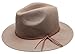 Women's 100% Wool Felt Cloche Short Brim Floppy Fedora Hat with Scrunchy (Braid Mushroom)