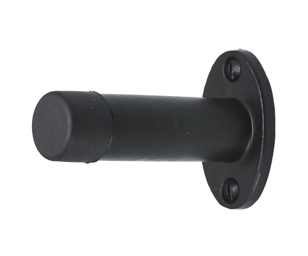 Old Hill Ironworks 76mm Antique Projection Door Stop (Skirting Mounted) - Black