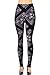 VIV Collection Regular Size Printed Brushed Leggings (Floral Pathway)