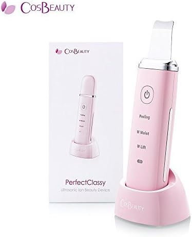CosBeauty® Ultrasonic Skin Scrubber Spatula&Face Electric Infusion Exfoliation Facial Lifting (Pink)