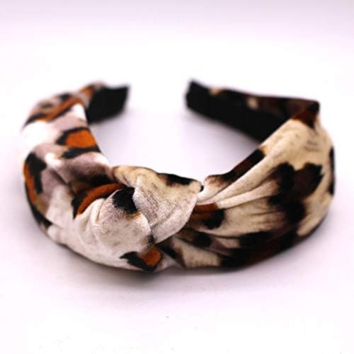 YUGAM 1Pc of Women Cross Twisted Leopard Headband and Wide Hairband Turban Style Hoop Hair Accessories For Lady