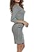 Meaneor Womens Peplum Plaid Sheath Pencil Dress Wear to Work