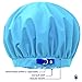 TURBELLA Pro Shower Cap for Women | Waterproof Breathable Fabric Removes Humidity to Keep Hair Dry + Styled | Adjustable Anti Slip Band | Big + Reusable | Swarovski | Made in USA Quality | Gift Box