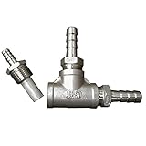 HomeBrewStuff Home Beer Brewing Stainless Steel Inline Aeration/Oxygenation Diffusion Stone Assembly for Kettle, Wort Chiller, or Pump