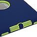 iPad Mini 4 Case - E LV Armor Defender Hybrid Protection from Drops and impacts with 1 Stylus and 1 Microfiber for iPad Mini 4 - [Dark Blue/Green]