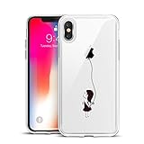 iPhone X Case, iPhone 10 Case, ESR Clear Soft Cute Cartoon Pattern Design [Slim Fit][Supports Wireless Charging] TPU Transparent Protective Cover for iPhone 5.8 inches (Apple Balloon)