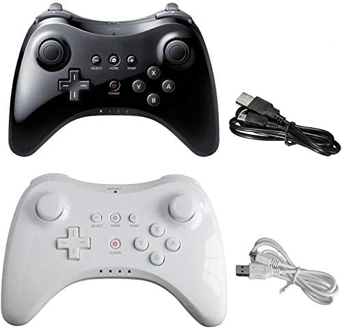 Poulep Wireless Controller for Wii U Pro Console Dual Analog (Black and White) Poulep Wireless Controller for Wii U Pro Console Dual Analog (Black and White)