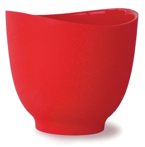 iSi Basics Flexible Silicone Mixing Bowl, One Quart, Red