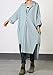 Mordenmiss Women's New Hi-Low Hem Plus Size Dresses with Pockets XL-Blue