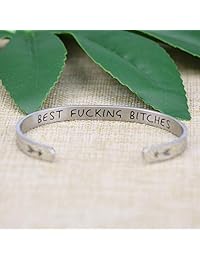 Joycuff Bracelets for Women Personalized Inspirational Jewelry Mantra Cuff Bangle Friend Encouragement Gift for Her