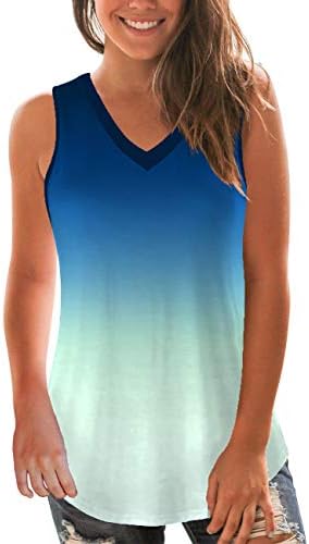 NIASHOT Women's Sleeveless V-Neck Criss Cross Soft Casual Summer Tank Tops