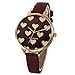 Balakie Women's Watch, Ladies Watch Casual Heart Pattern Dial Thin Faux Leather Quartz Analog Wrist Watch