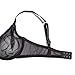 Women's Sheer Bra See Through Mesh Lingerie Transparent Unlined Lace Barely There Sexy Bras, Black Bra, 38D