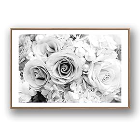 Framed Canvas Wall Art for Living Room, Bedroom Rose Flowers Canvas Prints for Modern Home Decoration Ready to Hang - 16"x24" inches