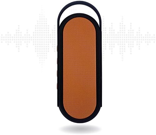 Portable Bluetooth Speakers all-in-one Durable Wireless Bluetooth 4.0 3W Loudspeaker Bass and Clear Treble - Hands-Free with Built-In Microphone-Frosted Orange
