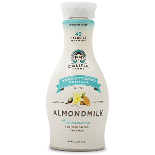 Califia Farms Unsweetened Vanilla Almondmilk, 48 Oz (Pack of 8) Dairy