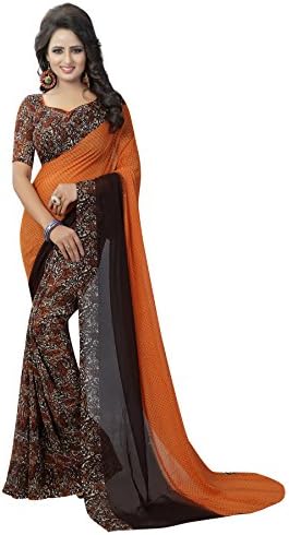 georgette with blouse piece Saree