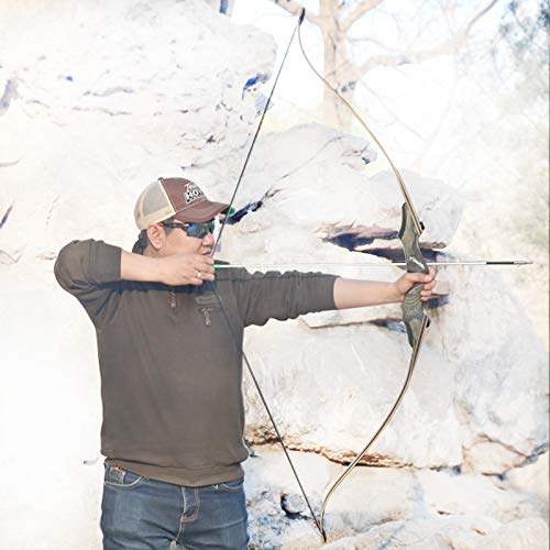 image for Huntingdoor Archery Recurve Bow Takedown Bow 60inch Longbow for Right 