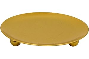 Generic Pillar Metal Plate Decorative Simple Black Iron Candle Holder Creative Golden Festival Candlestick Holder (7CM,Gold)