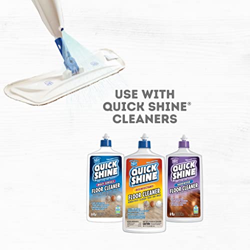 Quick Shine Spray Mop Kit with 1 Mop Pad & 1 MultiSurface Floor Cleaner 16oz Mop maneuvers