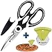 Dodo Kitchen Cooking Scissors – Stainless-Steel Food Scissors – Kitchen Scissors for Meat, Vegetables and Herbs – Multifunctional Shears with Blade Cover and Pizza Slicer – Heavy Duty Meat Shears