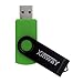 XINWAY 16GB USB 2.0 Flash Drives Thumb Drive Memory Stick, (5 Pack Five Colors: Black White Blue Green Orange)