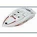 RONGT Mini Single Remote Control Speedboat Children Outdoor Activities Water Speedboat Race Competition Sailing Model (White)